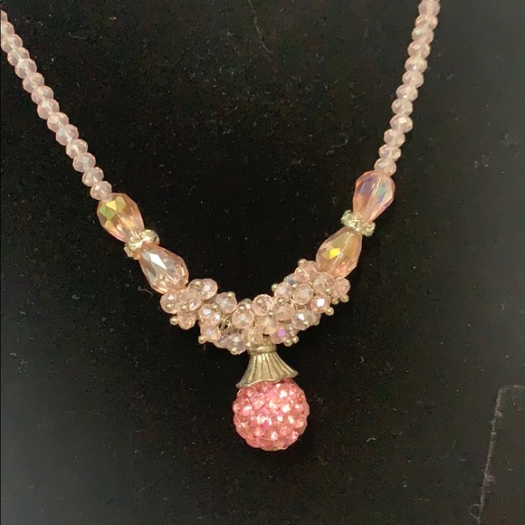 Pink Australian Crystal Jewelry Set - Picture 2 of 3